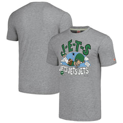 New York Jets NFL x Homage x Beavis and Butt-Head Unisex Tri-Blend T-Shirt – Gray