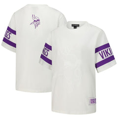 Minnesota Vikings The Wild Collective Women's Drop Shoulder T-Shirt White