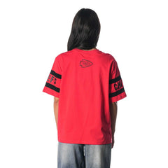 Kansas City Chiefs The Wild Collective Women's Drop Shoulder T-Shirt Red