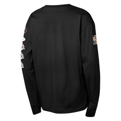 San Antonio Spurs Youth Hardwood Classics All Over Long Sleeve T-Shirt Black | Mitchell & Ness