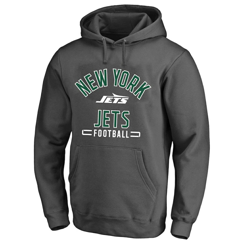 Fanatics New York Jets Big & Tall Pullover Hoodie Heather Charcoal