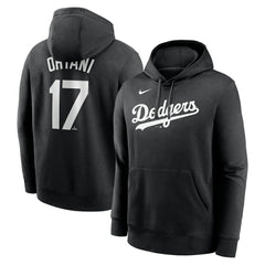 Shohei Ohtani Los Angeles Dodgers Nike Player Name & Number Club Fleece Pullover Hoodie - Black - Nike on Sale