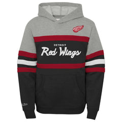 Detroit Red Wings Mitchell & Ness Youth Head Coach Pullover Hoodie - Black - NHL 201843916