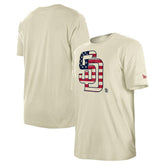 San Diego Padres New Era Americana Flag Fill T-Shirt - Cream - New Era Discount