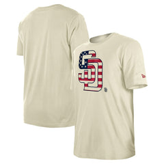 San Diego Padres New Era Americana Flag Fill T-Shirt - Cream - New Era Discount