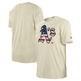 Athletics New Era Americana Flag Fill T-Shirt - Cream - New Era Sale