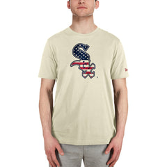 Chicago White Sox New Era Americana Flag Fill T-Shirt - Cream - New Era on Sale