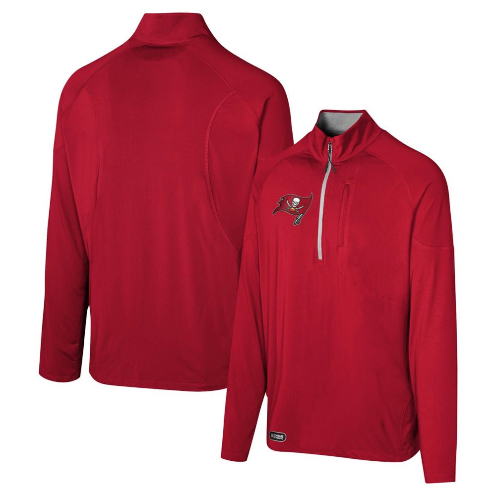 Tampa Bay Buccaneers Grind Iron Quarter-Zip Top Red