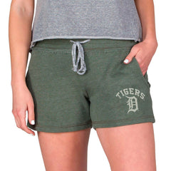 Detroit Tigers Concepts Sport Women's Mainstream French Terry Tri-Blend Shorts - Green - MLB Sale