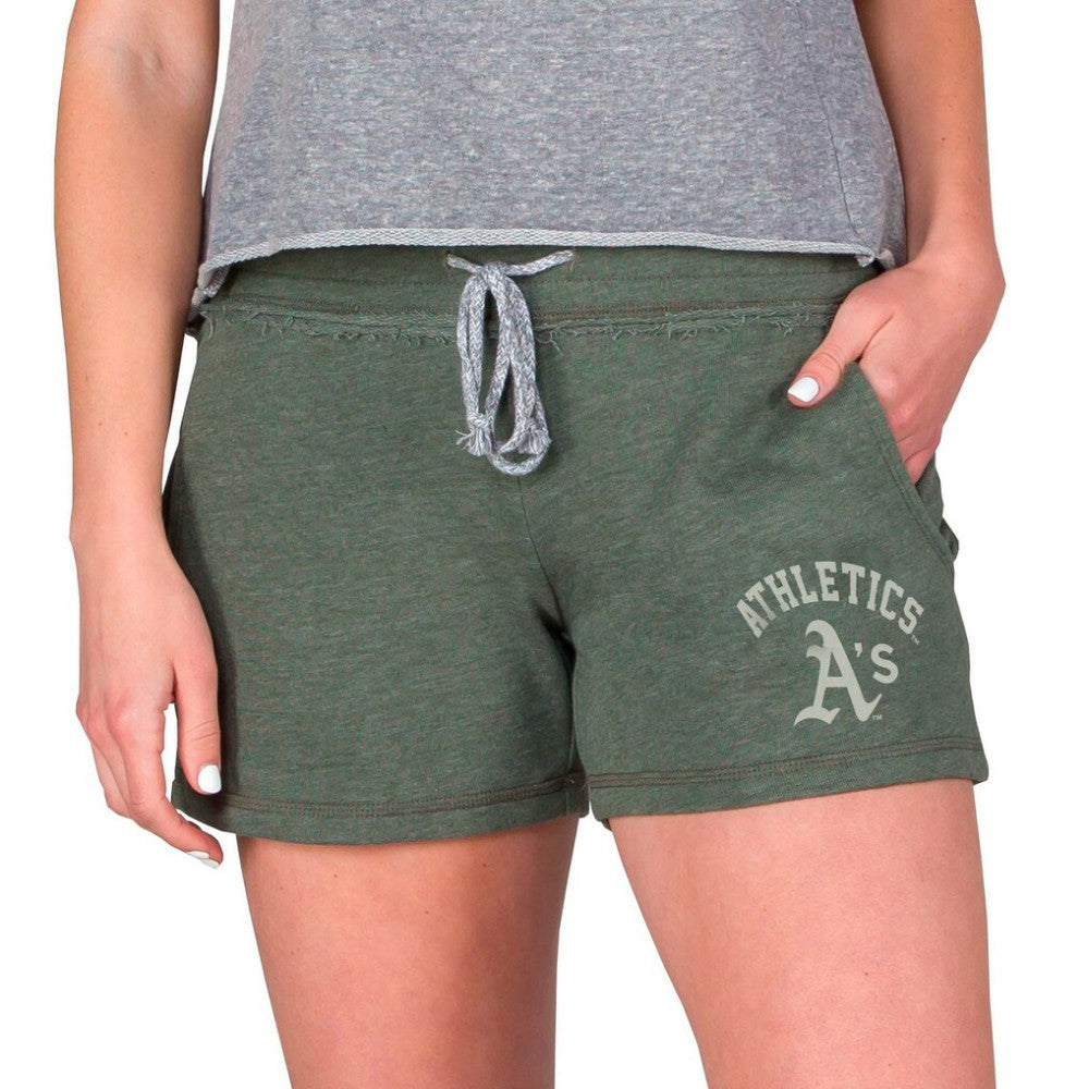 Athletics Concepts Sport Women's Mainstream French Terry Tri-Blend Shorts - Green - MLB Sale