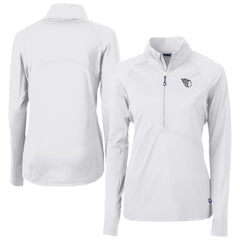 Cleveland Guardians Cutter & Buck Women's Adapt Eco Knit Stretch Recycled Half-Zip DryTec Top - White - MLB Discount