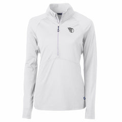 Cleveland Guardians Cutter & Buck Women's Adapt Eco Knit Stretch Recycled Half-Zip DryTec Top - White - MLB Discount