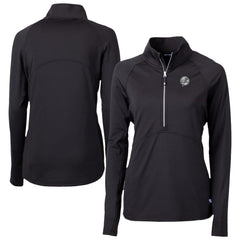 New York Yankees Cutter & Buck Women's Adapt Eco Knit Stretch Recycled Half-Zip DryTec Top - Black - MLB on Sale