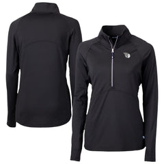 Cleveland Guardians Cutter & Buck Women's Adapt Eco Knit Stretch Recycled Half-Zip DryTec Top - Black - MLB on Sale