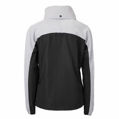 New York Mets Cutter & Buck Women's Charter Eco Recycled Half-Zip Anorak Jacket - Black/Gray - MLB Sale