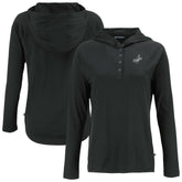 Los Angeles Dodgers Cutter & Buck Women's Coastline Epic Comfort Eco Recycled Raglan Long Sleeve Hoodie T-Shirt - Black - MLB on Sale
