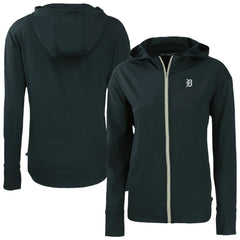 Detroit Tigers Cutter & Buck Women's Daybreak Eco Recycled Full-Zip Hoodie - Navy - MLB Lifestyle