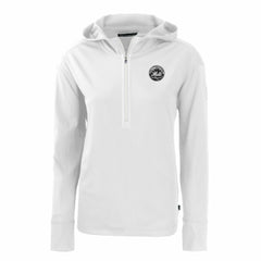 New York Mets Cutter & Buck Women's Daybreak Eco Recycled Half-Zip Hoodie - White - MLB Sale