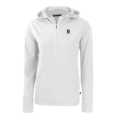 Detroit Tigers Cutter & Buck Women's Daybreak Eco Recycled Half-Zip Hoodie - White - MLB Sale