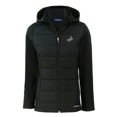 Los Angeles Dodgers Cutter & Buck Women's Evoke Hybrid Eco Softshell Recycled Full-Zip Hooded Jacket - Black - MLB Online
