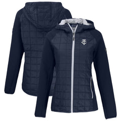 Minnesota Twins Cutter & Buck Women's Rainier Primaloft Eco Full-Zip Hybrid Jacket - Navy - MLB Online