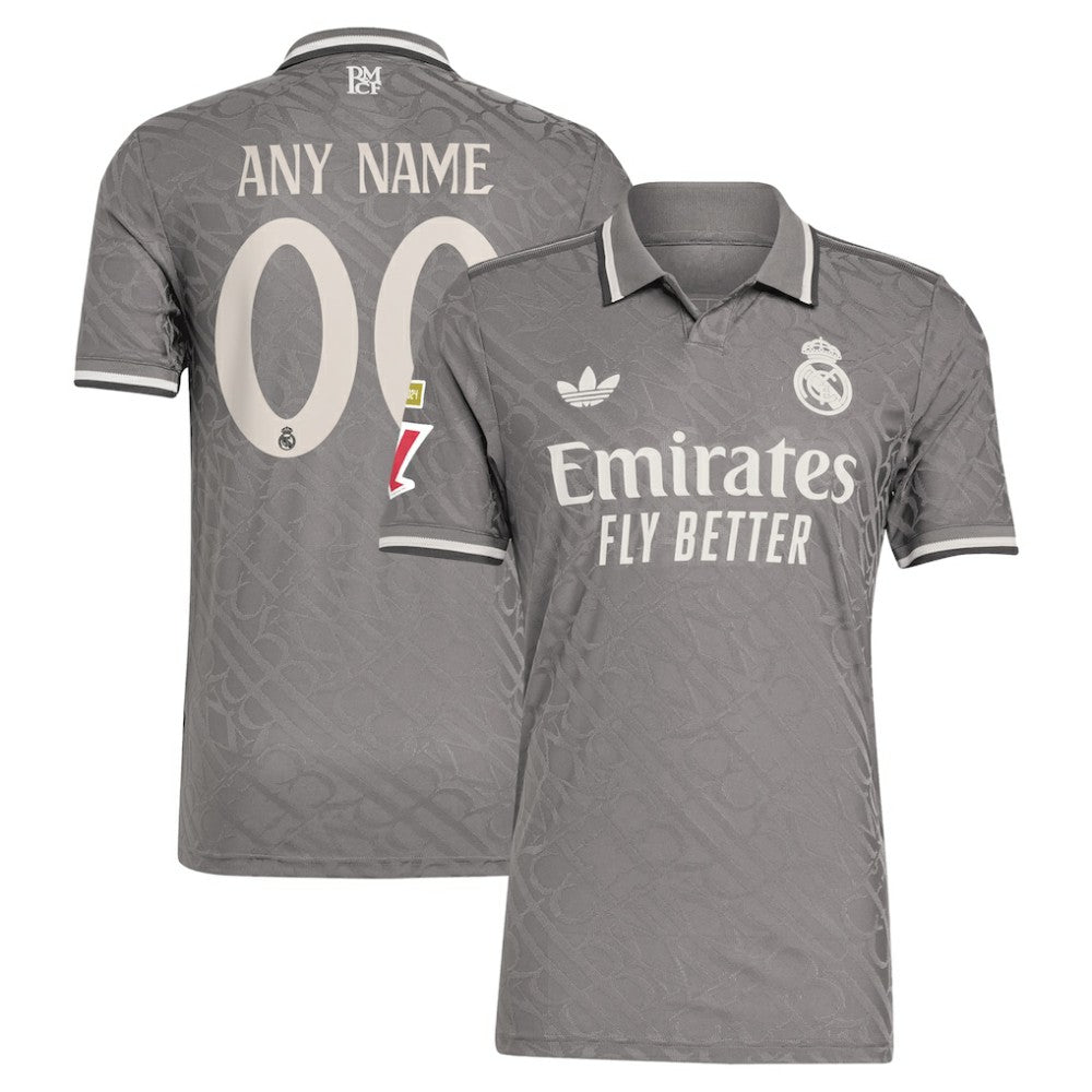 Real Madrid Originals 2024/25 Third Custom Jersey Charcoal - Adidas Discount