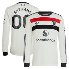 Manchester United Originals 2024/25 Third Custom Replica Long Sleeve Jersey Cream - Adidas cheap