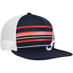 Atlanta Braves New Era A-Frame Trucker 9FIFTY Snapback Hat - Navy - New Era Sale