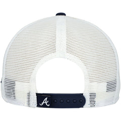 Atlanta Braves New Era A-Frame Trucker 9FIFTY Snapback Hat - Navy - New Era Sale
