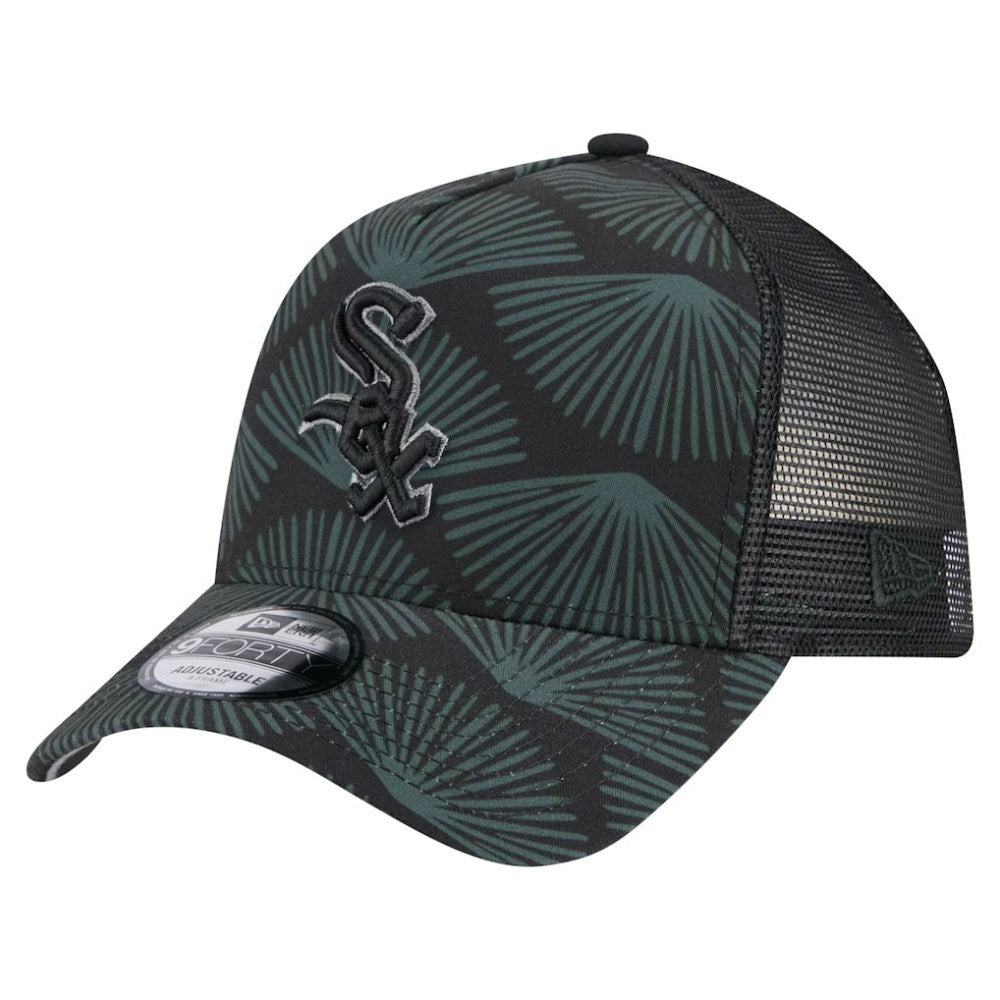 Chicago White Sox New Era 9FORTY A-Frame Trucker Adjustable Hat - Black - New Era Lifestyle