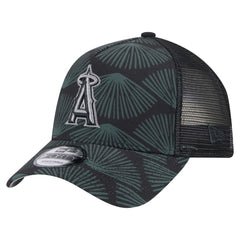 Los Angeles Angels New Era 9FORTY A-Frame Trucker Adjustable Hat - Black - New Era on Sale