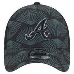 Atlanta Braves New Era 9FORTY A-Frame Trucker Adjustable Hat - Black - New Era Online