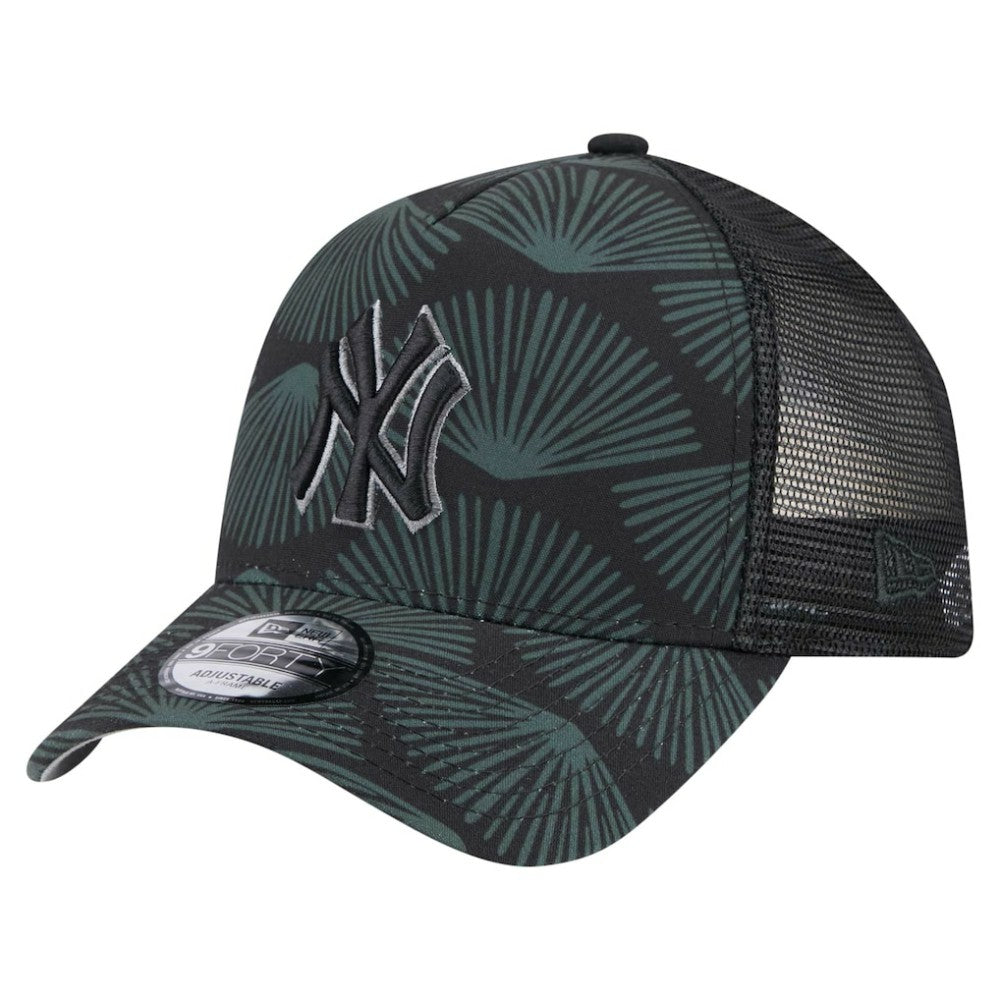 New York Yankees New Era 9FORTY A-Frame Trucker Adjustable Hat - Black - New Era Sale