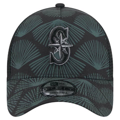 Seattle Mariners New Era 9FORTY A-Frame Trucker Adjustable Hat - Black - New Era on Sale