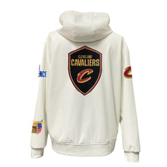 Cleveland Cavaliers Jeff Hamilton Vegan Leather Full-Zip Hoodie White