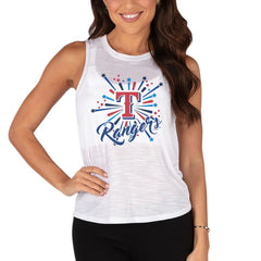 Texas Rangers Concepts Sport Women's Infuse Tank Top - White - MLB on Sale