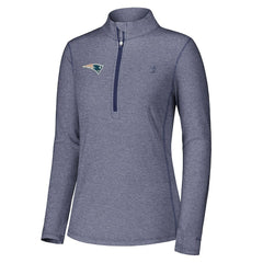 New England Patriots Women's Sport Playa Vista IslandZone Quarter-Zip Jacket Navy
