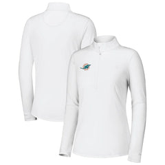 Miami Dolphins Women's Sport Playa Vista IslandZone Quarter-Zip Jacket White