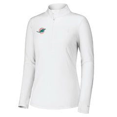 Miami Dolphins Women's Sport Playa Vista IslandZone Quarter-Zip Jacket White