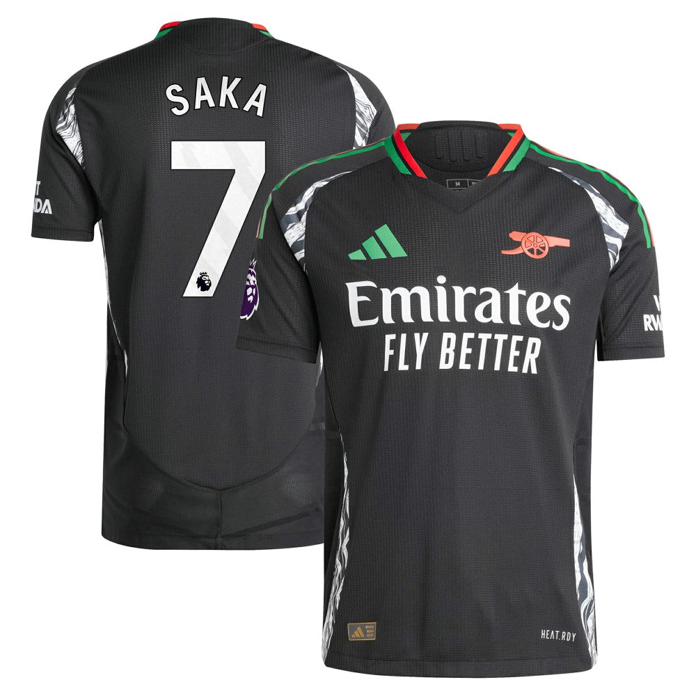 Bukayo Saka Arsenal 2024/25 Away Player Jersey Black - Adidas