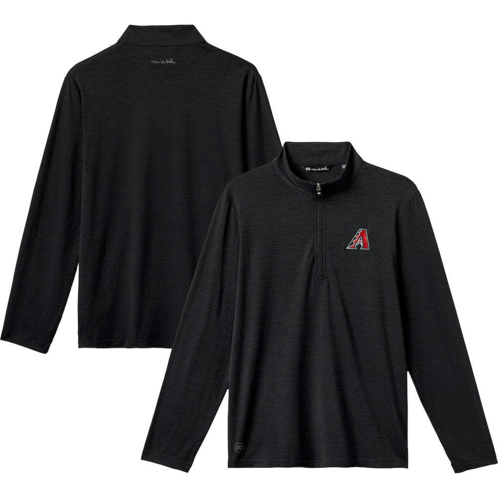 Arizona Diamondbacks TravisMathew The Heater Quarter-Zip Pullover Top - Black - MLB Sale