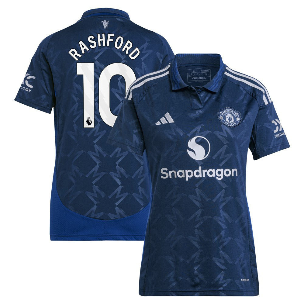 Marcus Rashford Manchester United Women's 2024/25 Away Replica Player Jersey Navy - Adidas for sale