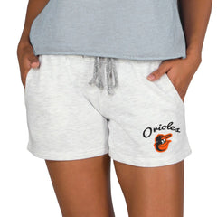 Baltimore Orioles Concepts Sport Women's Mainstream French Terry Tri-Blend Shorts - Ash - MLB Online