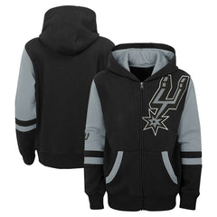 San Antonio Spurs Preschool Straight To The League Full-Zip Hoodie Black