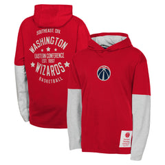 Washington Wizards Youth Small Ball Long Sleeve Hoodie T-Shirt Red