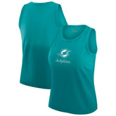 Miami Dolphins WEAR by Erin Andrews x Gracie Hunt Women's Ombre Tank Top Aqua