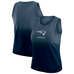 New England Patriots WEAR by Erin Andrews x Gracie Hunt Women's Ombre Tank Top Navy