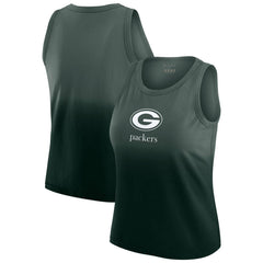 Green Bay Packers WEAR by Erin Andrews x Gracie Hunt Women's Ombre Tank Top Green