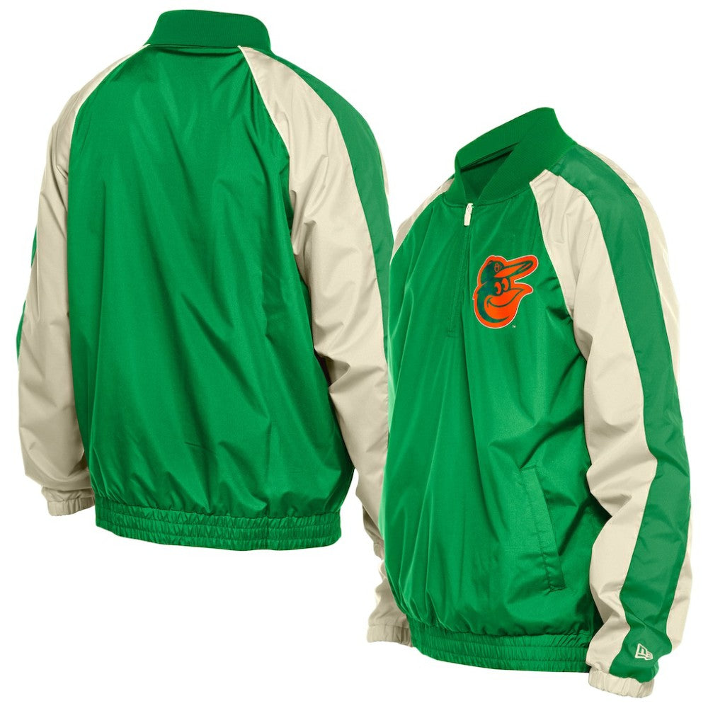 Baltimore Orioles New Era St. Patrick's Day Ripstop Raglan Quarter-Zip Windbreaker - Kelly Green - New Era Discount