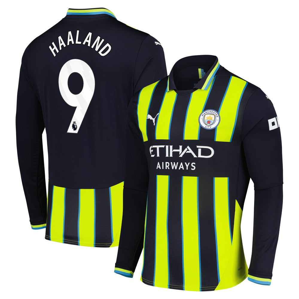 Erling Haaland Manchester City 2024/25 Away Replica Long Sleeve Player Jersey Navy - Puma outlet